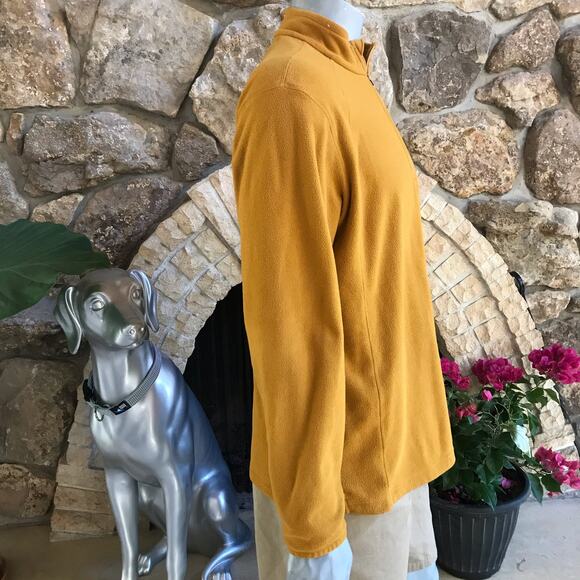 Cabela's 1/2 Zip Mustard Yellow Fleece Pullover Jacket Men's Size L Large - Picture 3 of 6